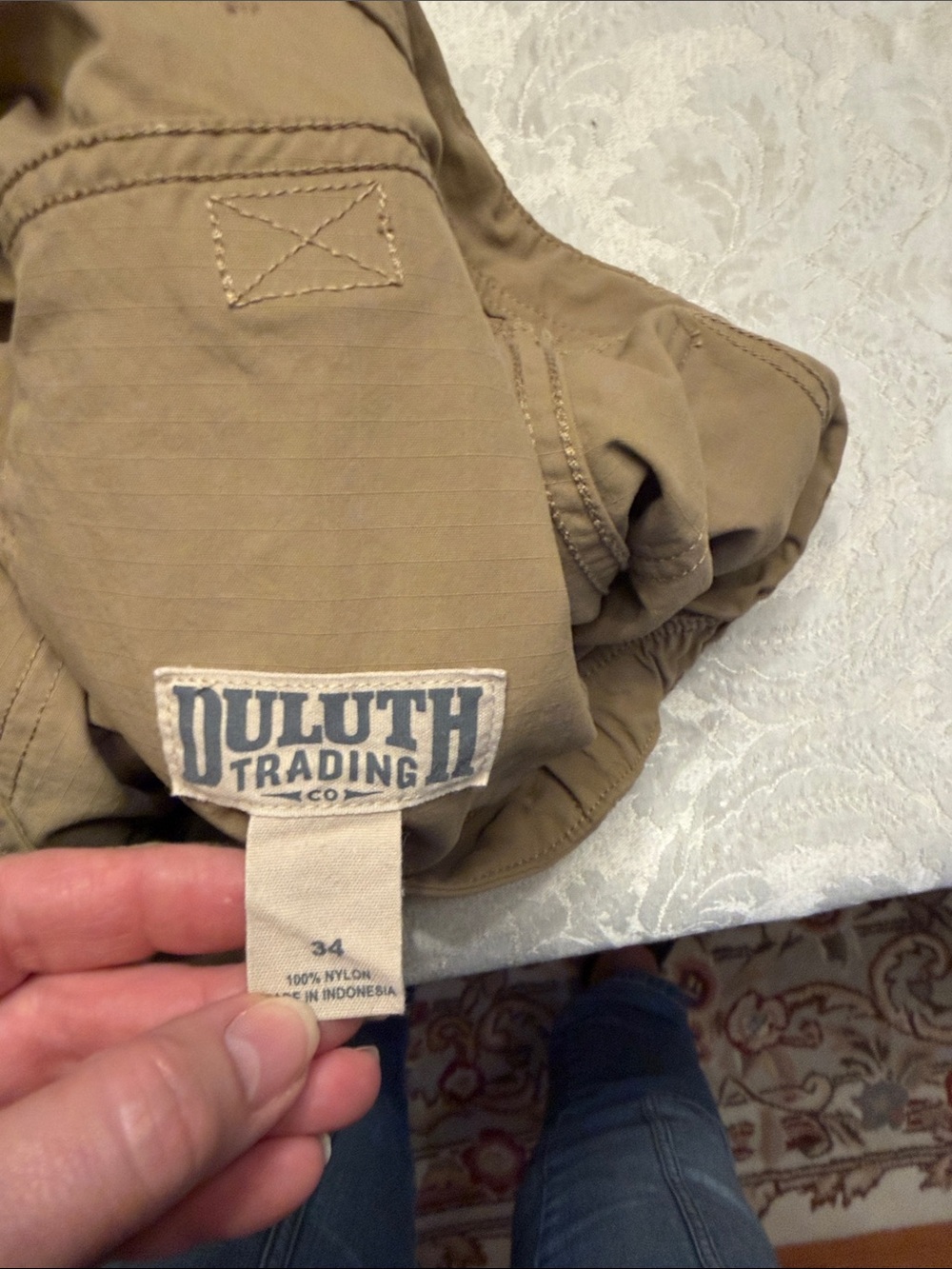 Duluth Trading Co. Tan Nylon Work Shorts